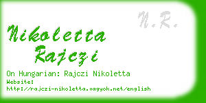 nikoletta rajczi business card